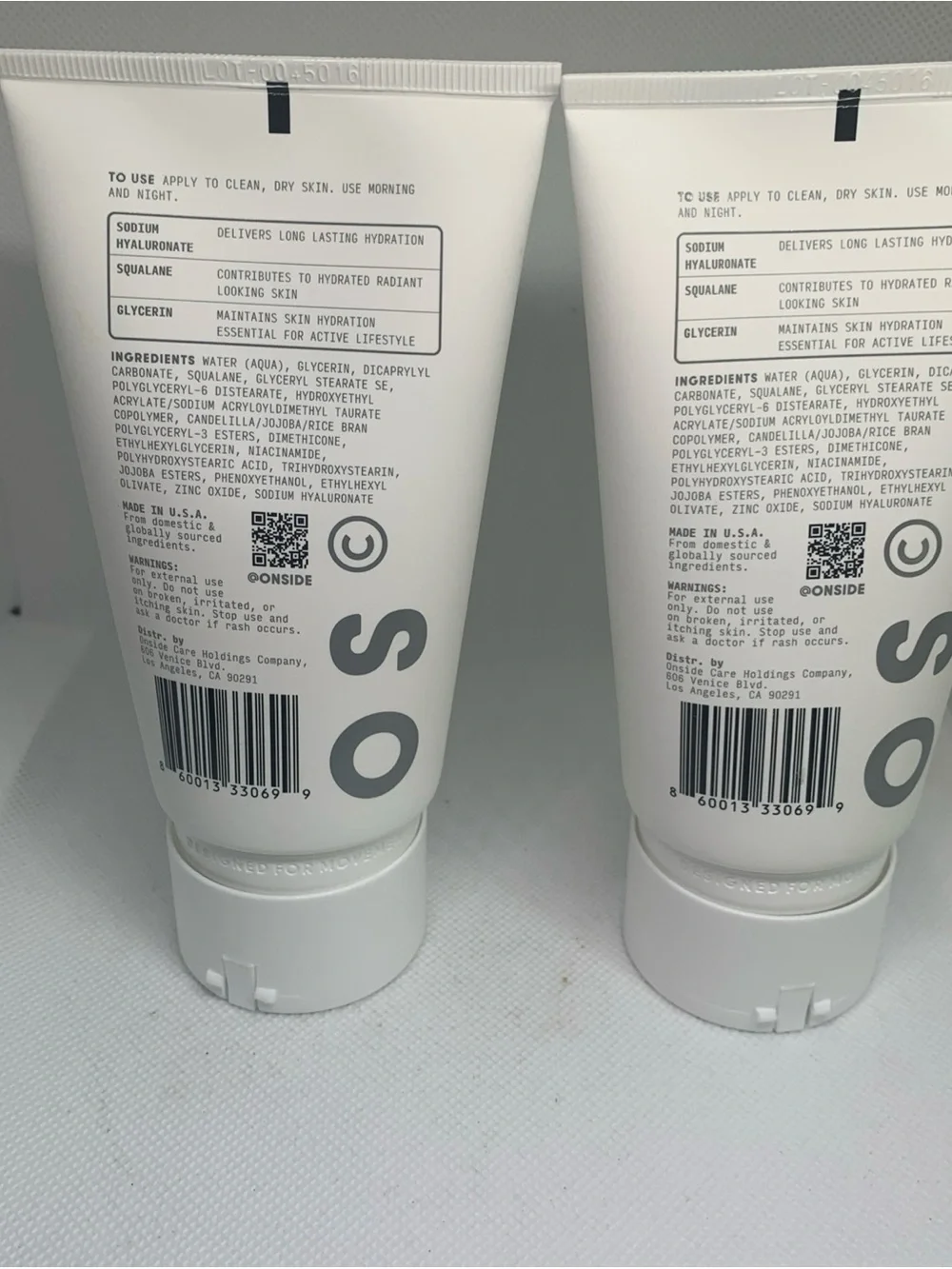 Onside Face Moisturizer Fragrance Free - Set of 2 New and Sealed